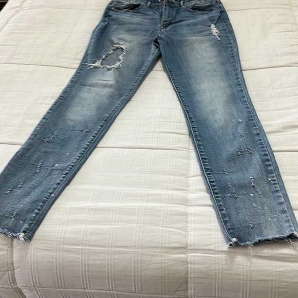 Jessica Simpson curvy high-rise skinny size 28 distressed jeans - Picture 2 of 6